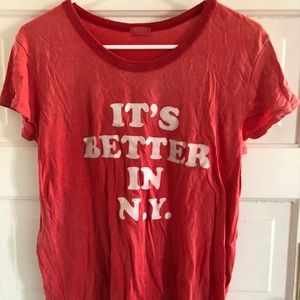 Red brandy Melville “it’s better in NY” tee